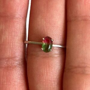 Genuine Watermelon Tourmaline Ring size 6